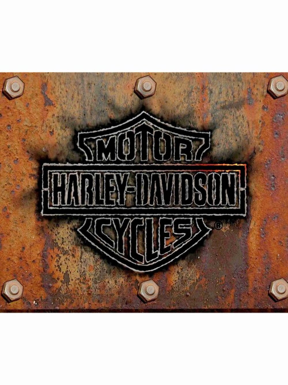 Harley Davidson Motorcycle art Log Metal tin Sign 12 x 18 Inches